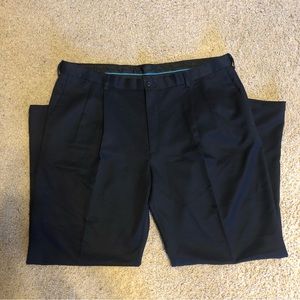 Pleated Navy Blue Men’s Dress Pants